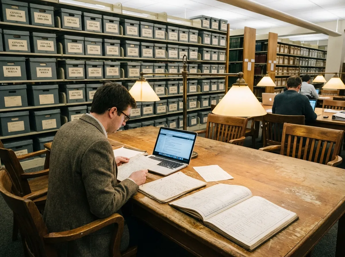 Historical letter being digitized